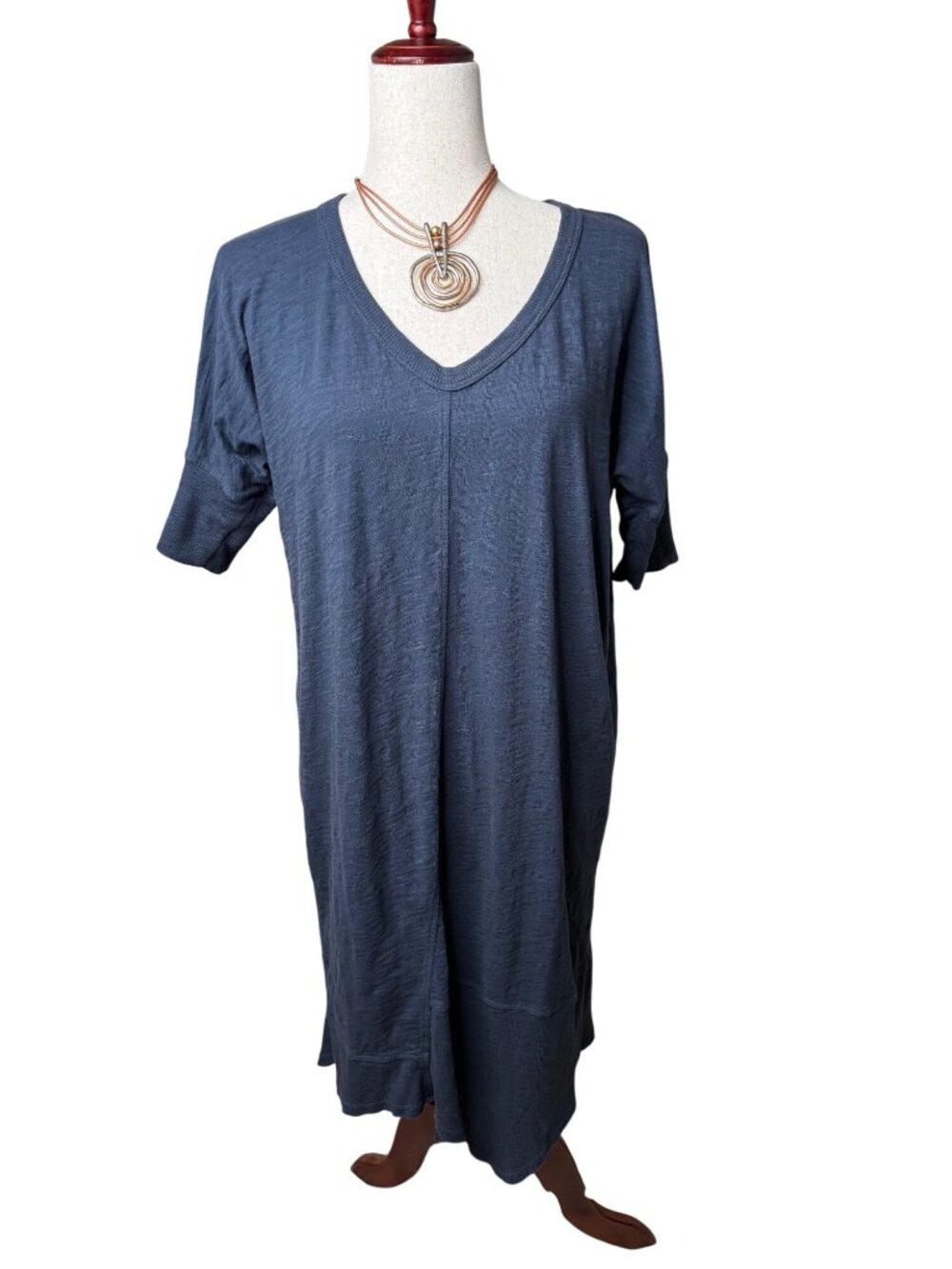 Wilt Womens V-Neck Midi asymmetrical Dress cotton m coastal resort festival USA